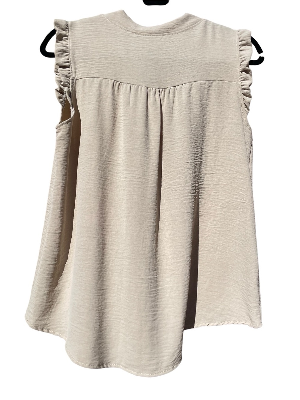 Monisqui Size M Textured Sleeveless Mandarin Collar Top Made in Italy - Picture 3 of 9